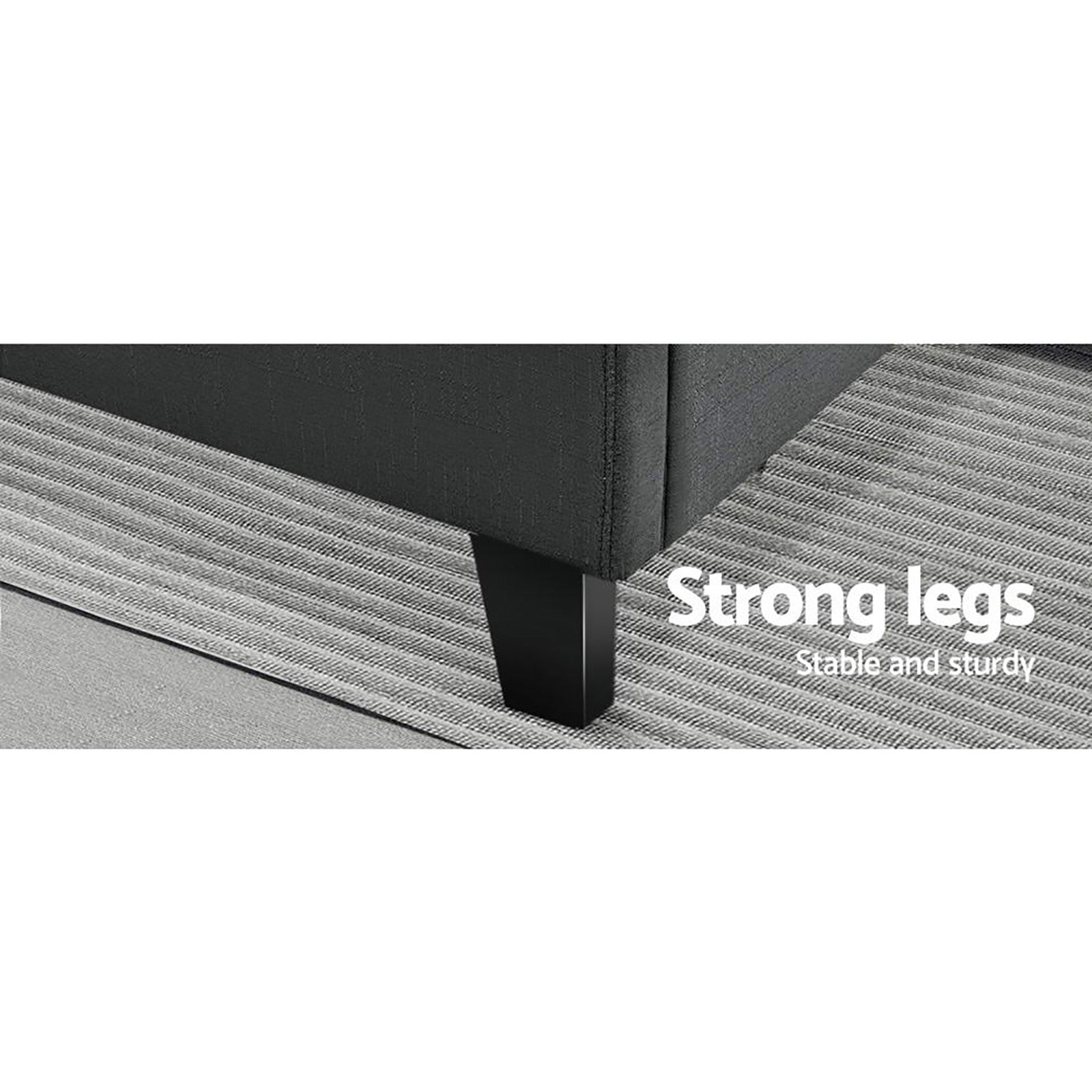 Artiss Bed Frame Queen Size Charcoal TINO