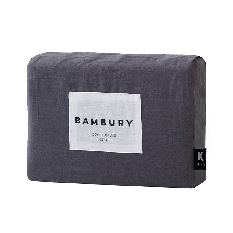 Linen Sheet Set Charcoal