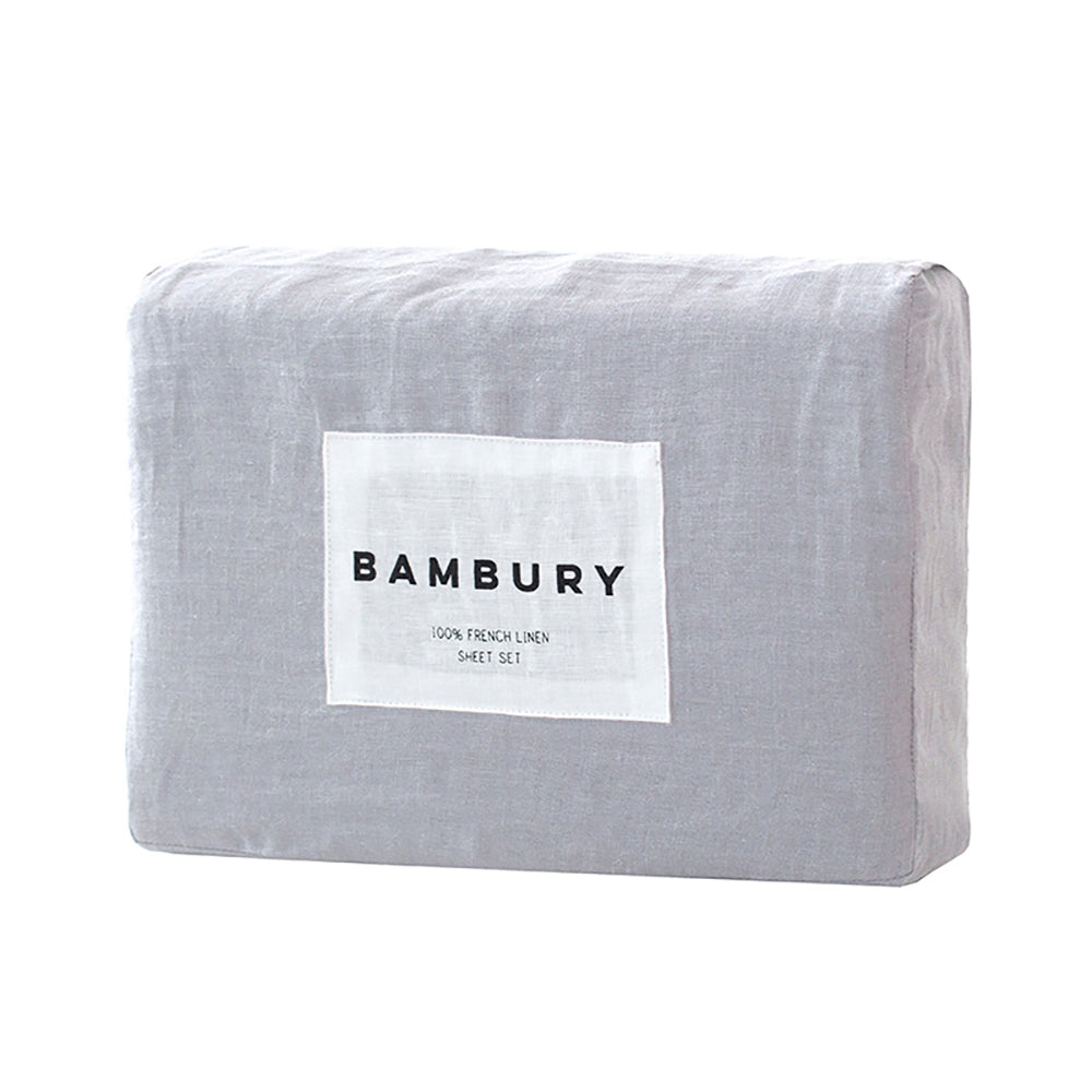 Linen Sheet Set Silver