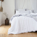 Linen Quilt Cover Set Ivory