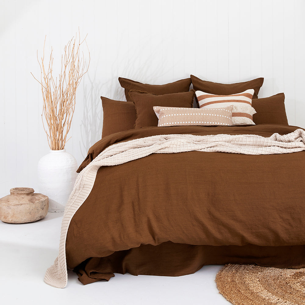 Linen Quilt Cover Set Hazel