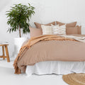 Linen Quilt Cover Set Tea Rose