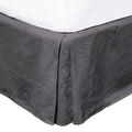Linen Valance Charcoal Grey - King