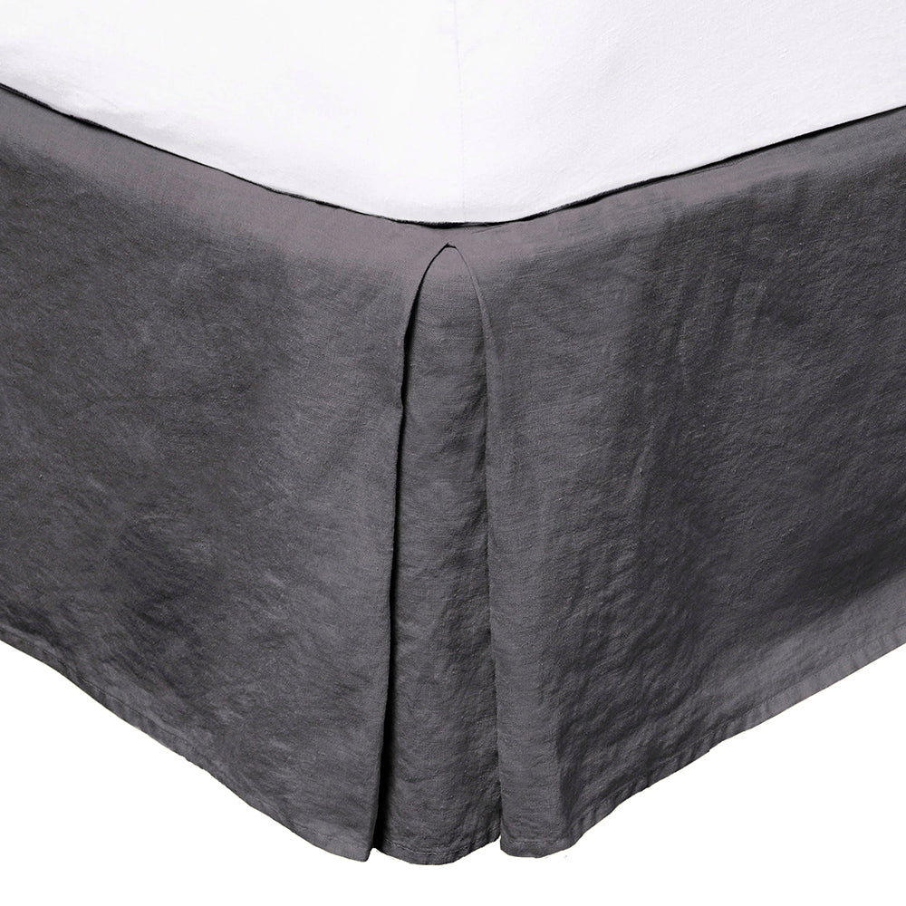 Linen Valance Charcoal Grey - King