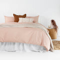 SKb Temple Organic Cotton Quilt Cover Set Rosewater