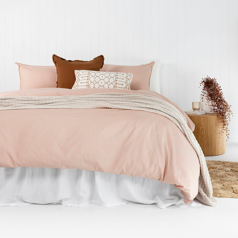 Sb Temple Organic Cotton Quilt Cover Set Rosewater