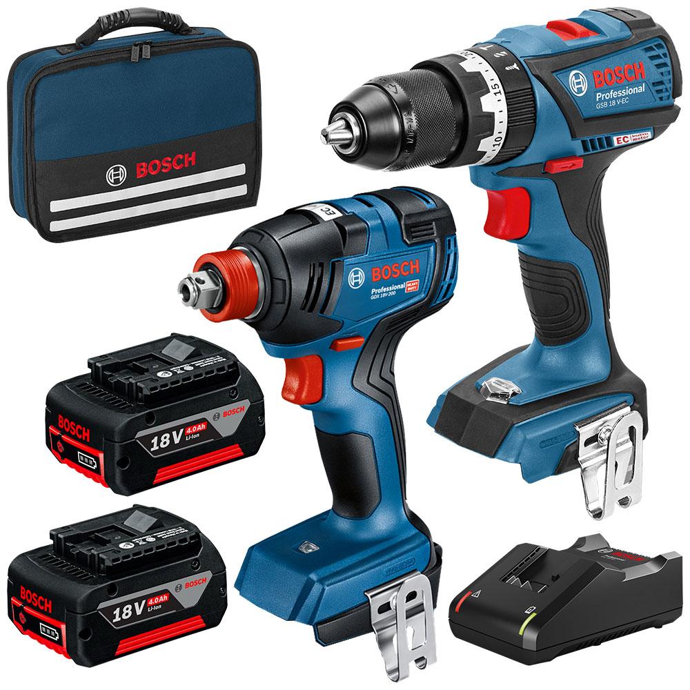 Bosch 2 Piece 18V 4Ah - 18V DB 2-B  Combo