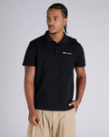 Champion Mens Leg Script Polo Shirt - Black - L