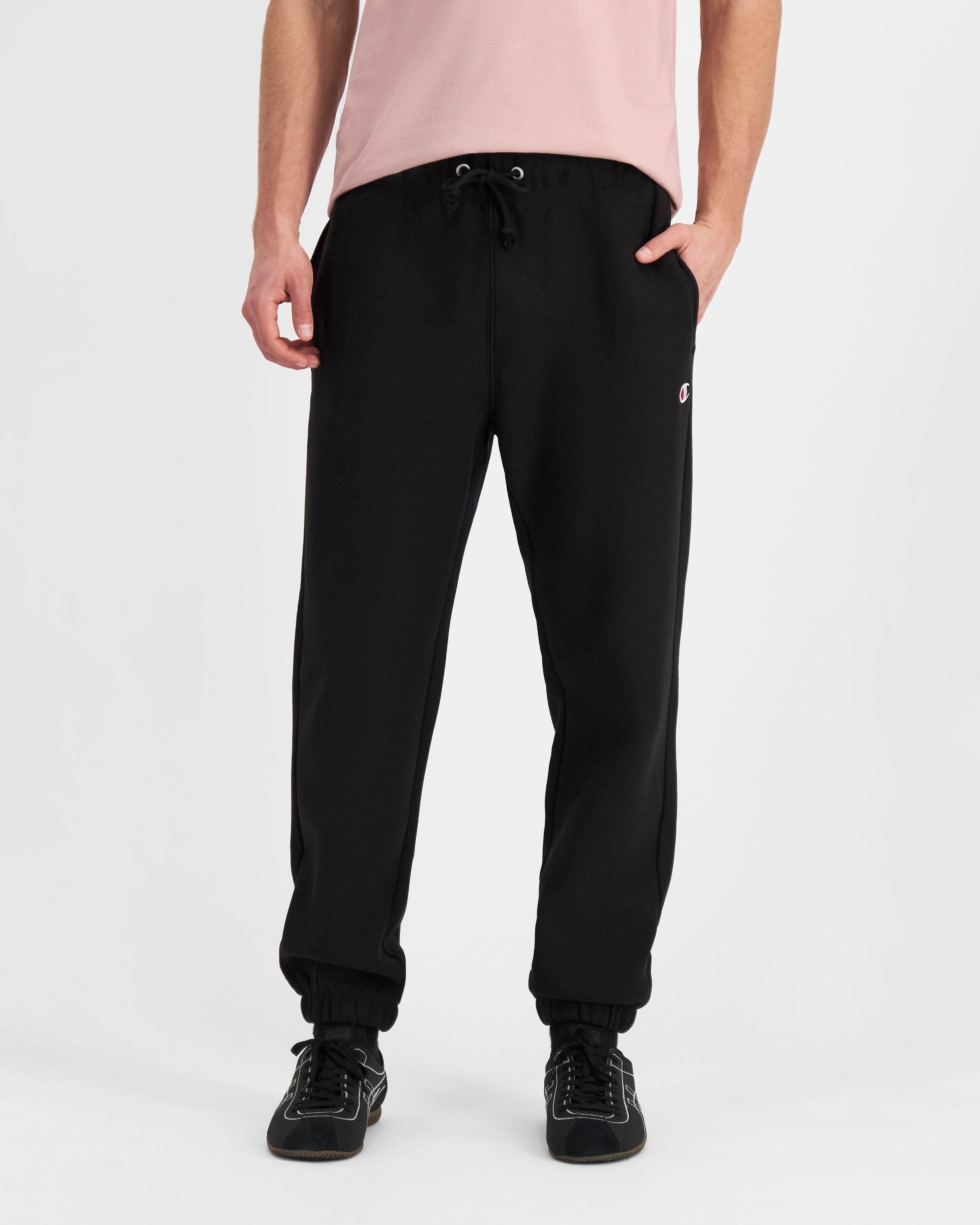 Champion Mens Slim Track Pant - Black - S