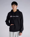 Champion Mens Script Hoodie - Black - XL