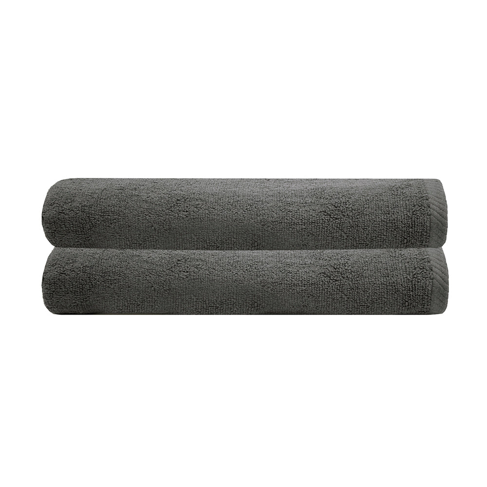 Chateau 2pack Bath Sheet 80x160cm Charcoal