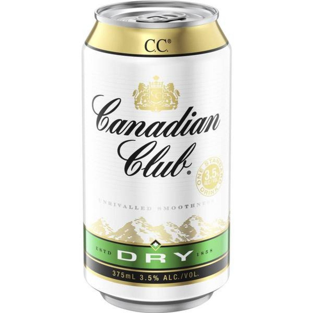 Canadian Club & Dry Mid Strength Can 375 ml x 24 Pack