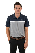 Clutch & Co Mens Eco Golf Polo - XXL - Navy/Grey