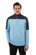 Clutch & Co 1/4 Zip Performance Top - XL - PWDRBLU/NVY