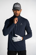 Clutch & Co 1/4 Zip Performance Top - L - NAVY