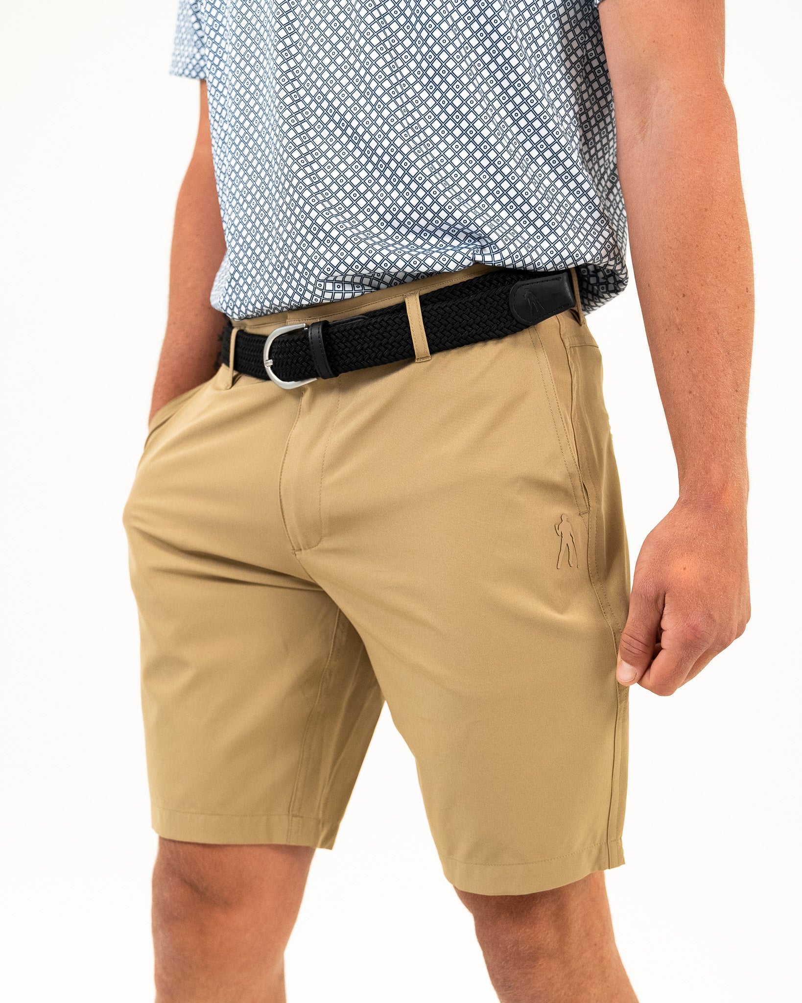 Clutch & Co The Clutch Stretch Golf Short - 30 - STONE