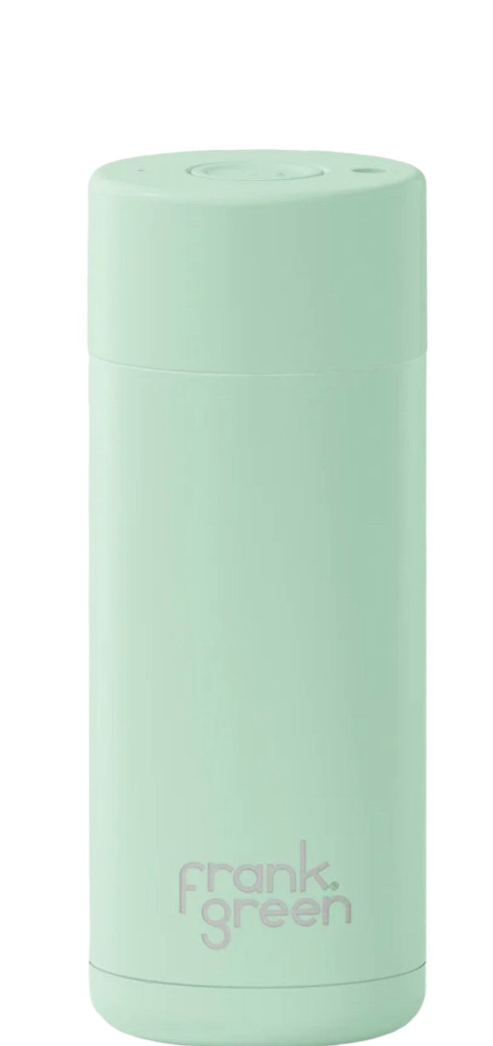 frank green 16 Oz Ceramic Reusable Cup with Btn Lid - Mint Gelato