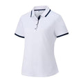 Footjoy Womens Stretch Pique Solid Shirt With Trim - Medium - White