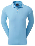 Footjoy Mens Pique Long Sleeve Sun Protection Shirt - Large - Sky Blue