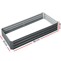 Green Fingers Garden Bed 180x90cm Planter Box Raised Container Galvanised Steel