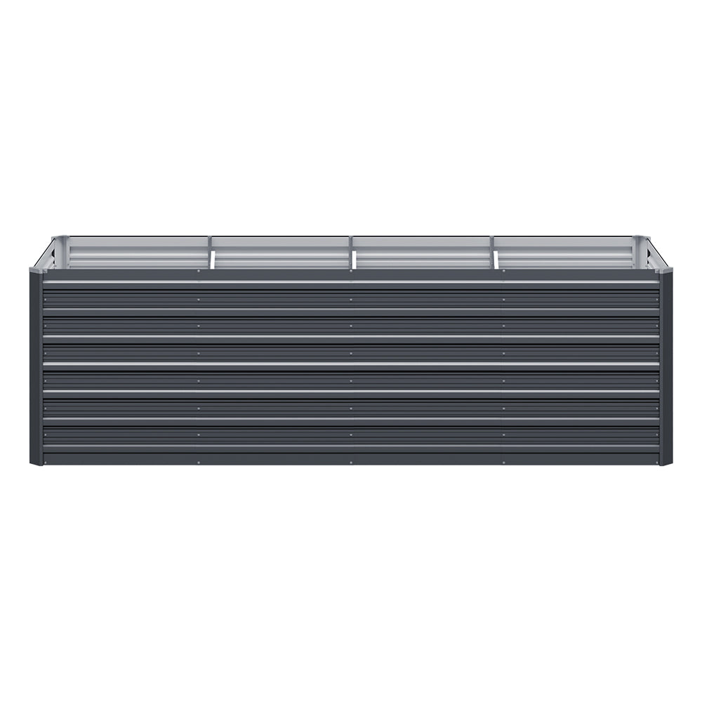 Green Fingers Garden Bed 320x80x77cm Planter Box Raised Container Galvanised Herb