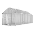 Green Fingers Greenhouse 6.03x2.44x2.68M Double Doors Aluminium Green House Garden Shed