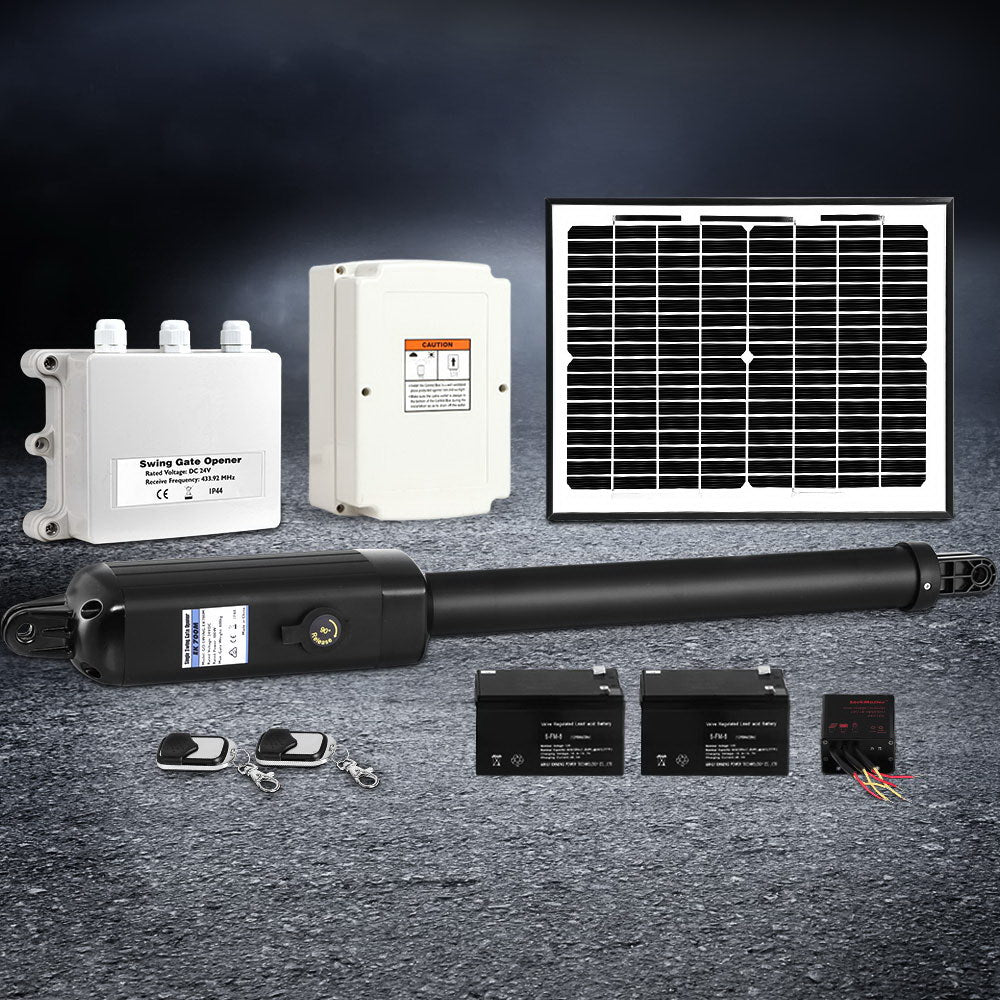 Single Swing Gate Opener 600KG 10W Solar Panel