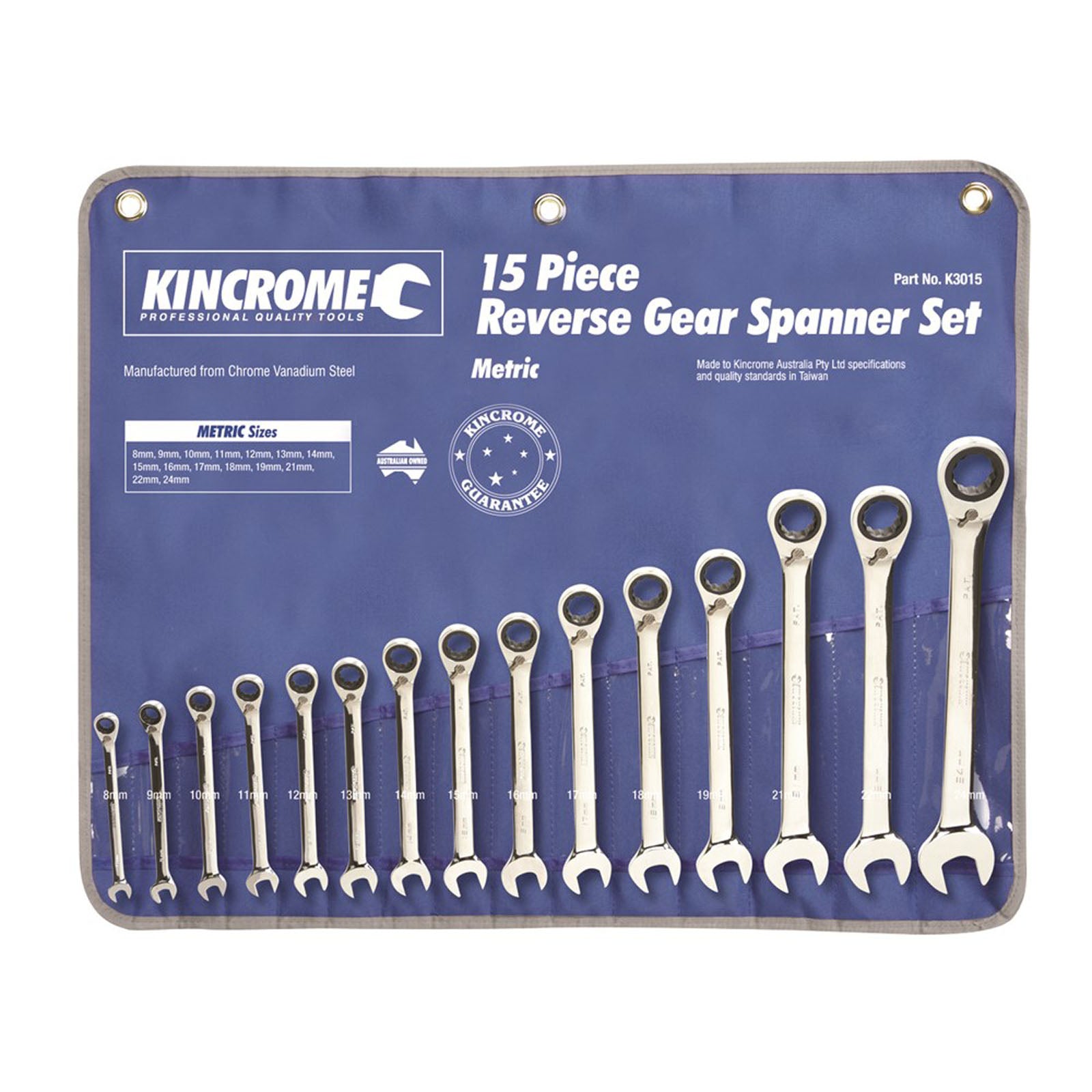 Kincrome Gear Wrench Set Metric 15 Piece