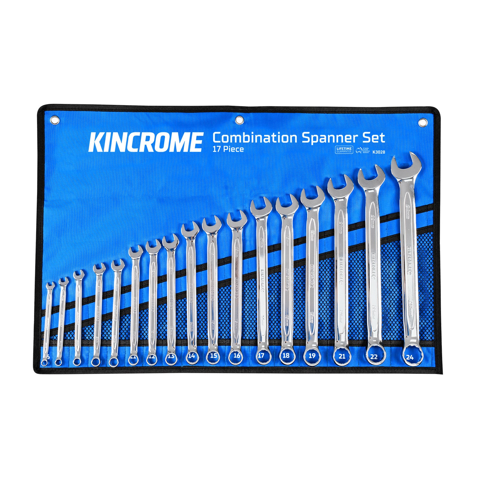 Kincrome Combo Spanner Set Metric 17 Piece