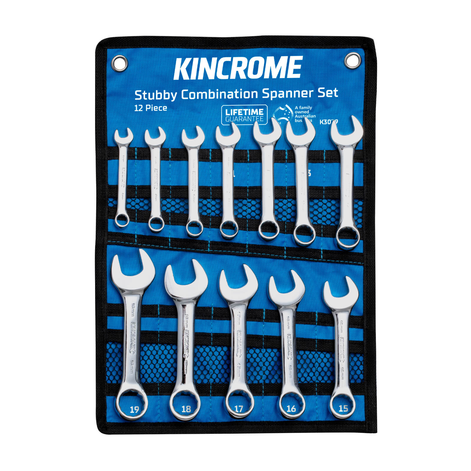 Kincrome Spanner Set Stubby Metric