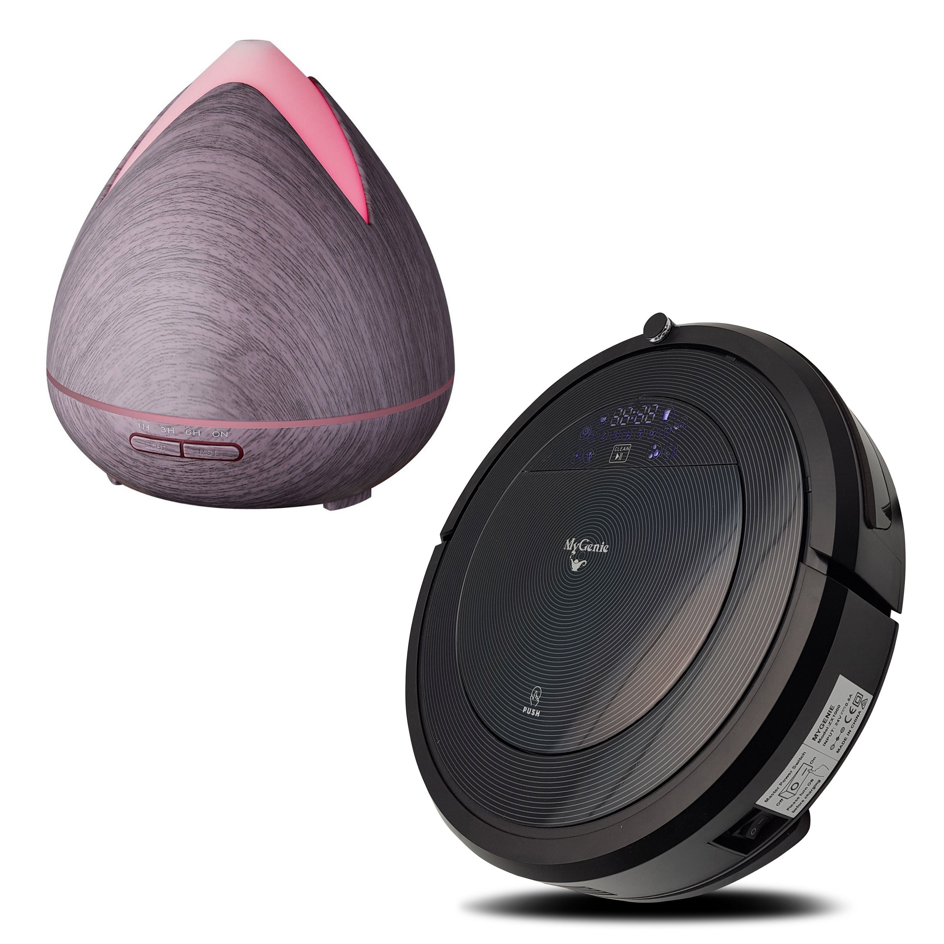 MyGenie ZX1000 Robotic Vacuum Cleaner with Bonus Aroma Diffuser with 3 Oils / One Size - Violet