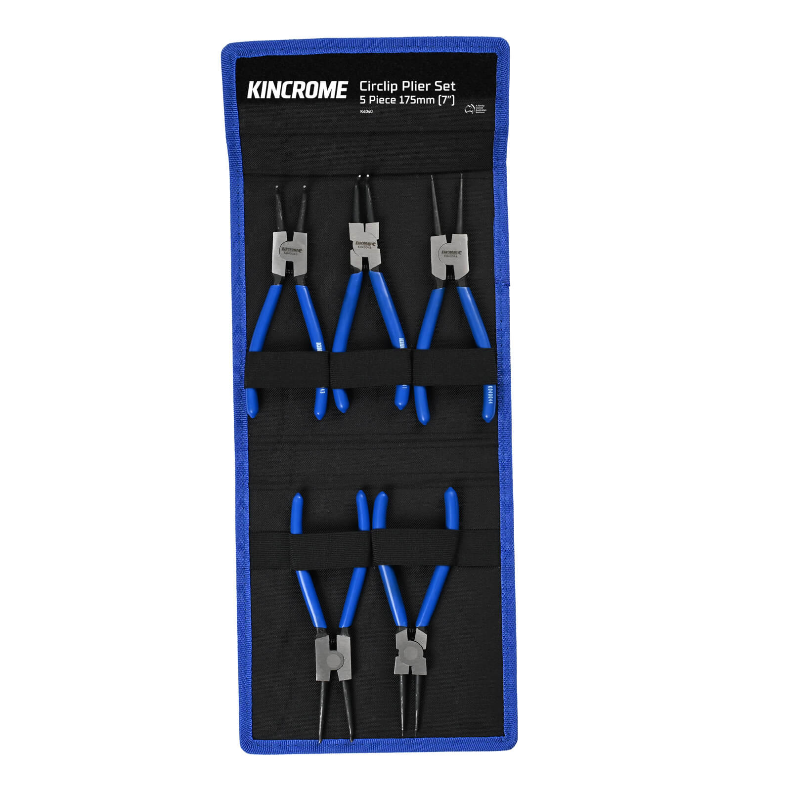 Kincrome Mini Plier Set Circlip 125mm 5 Pce