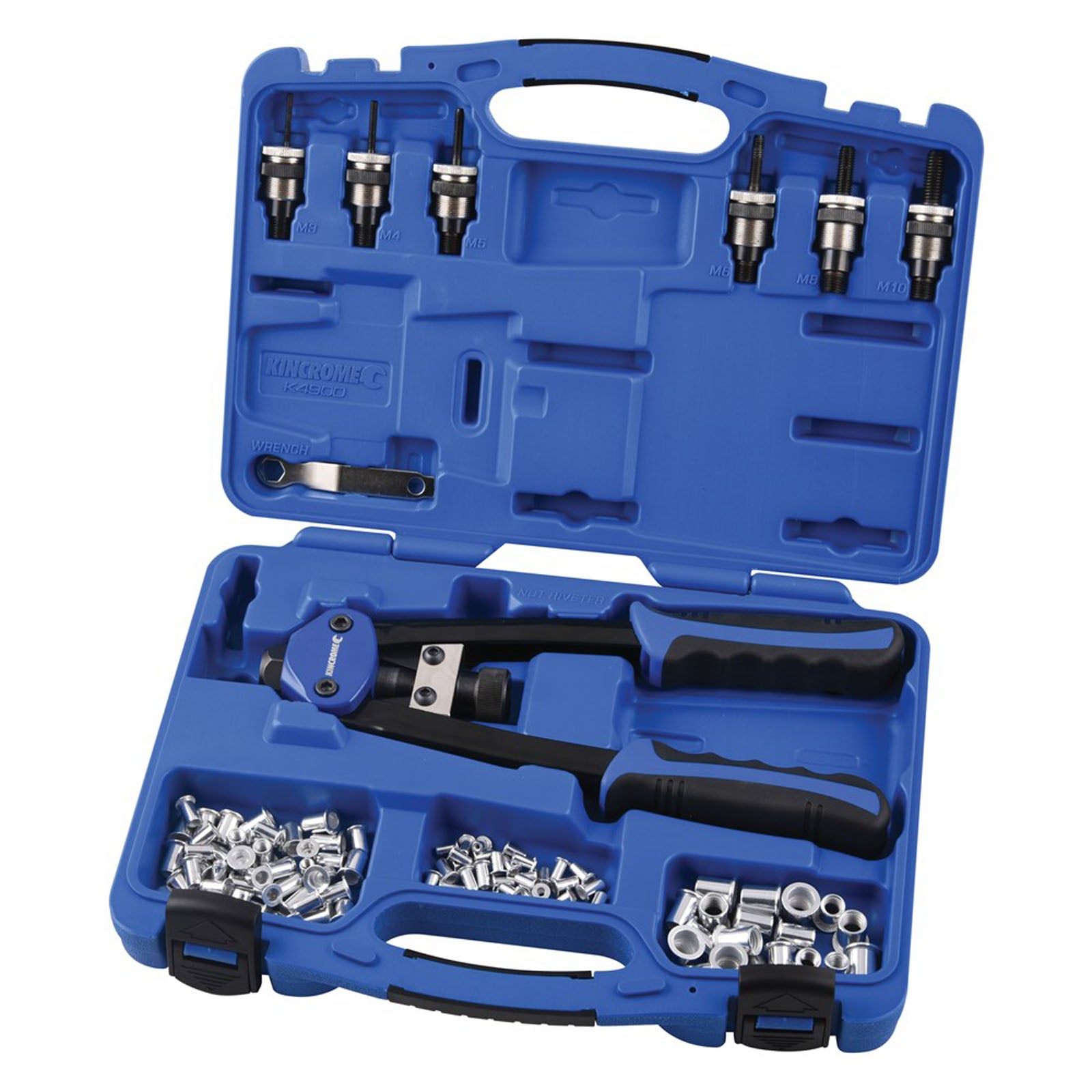 Kincrome Nut Riveter Kit Twin Handle 68Pce