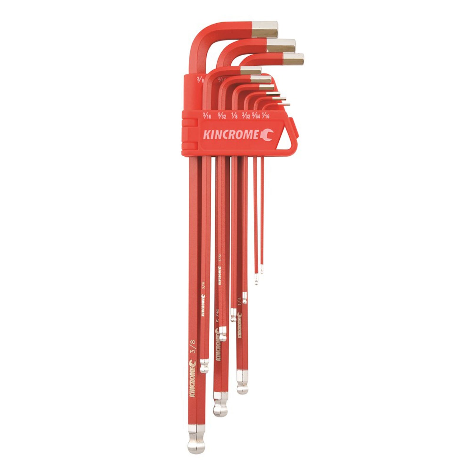 Kincrome Hex Key Ball Point Long Set Imperial 9Pce