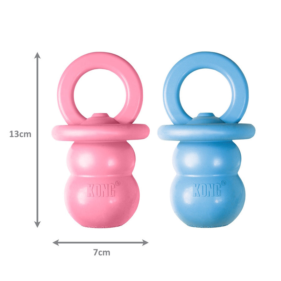 KONG Puppy Binkie Teething Treat Dispensing Dog Toy in Assorted Colours - Medium