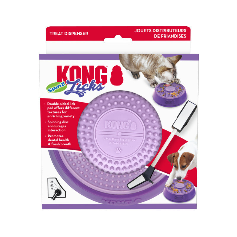 KONG Licks Spinz Spinning Food Bowl for Cats and Dogs - Large