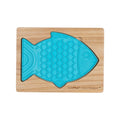 Lickimat  Wooden Eco Slow Feeder Keeper - For Fish Shaped Lick Mats