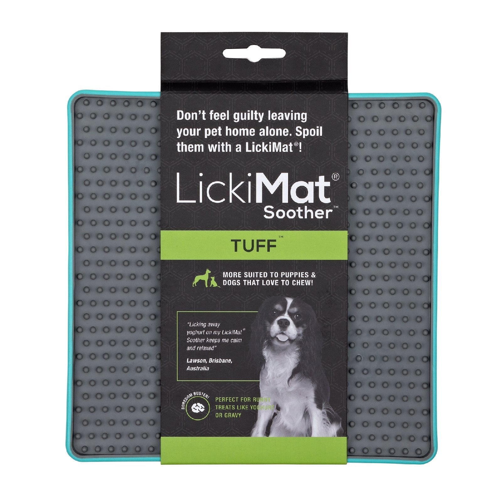 LickiMat Soother Tuff Slow Food Mat Dog Bowl - Blue