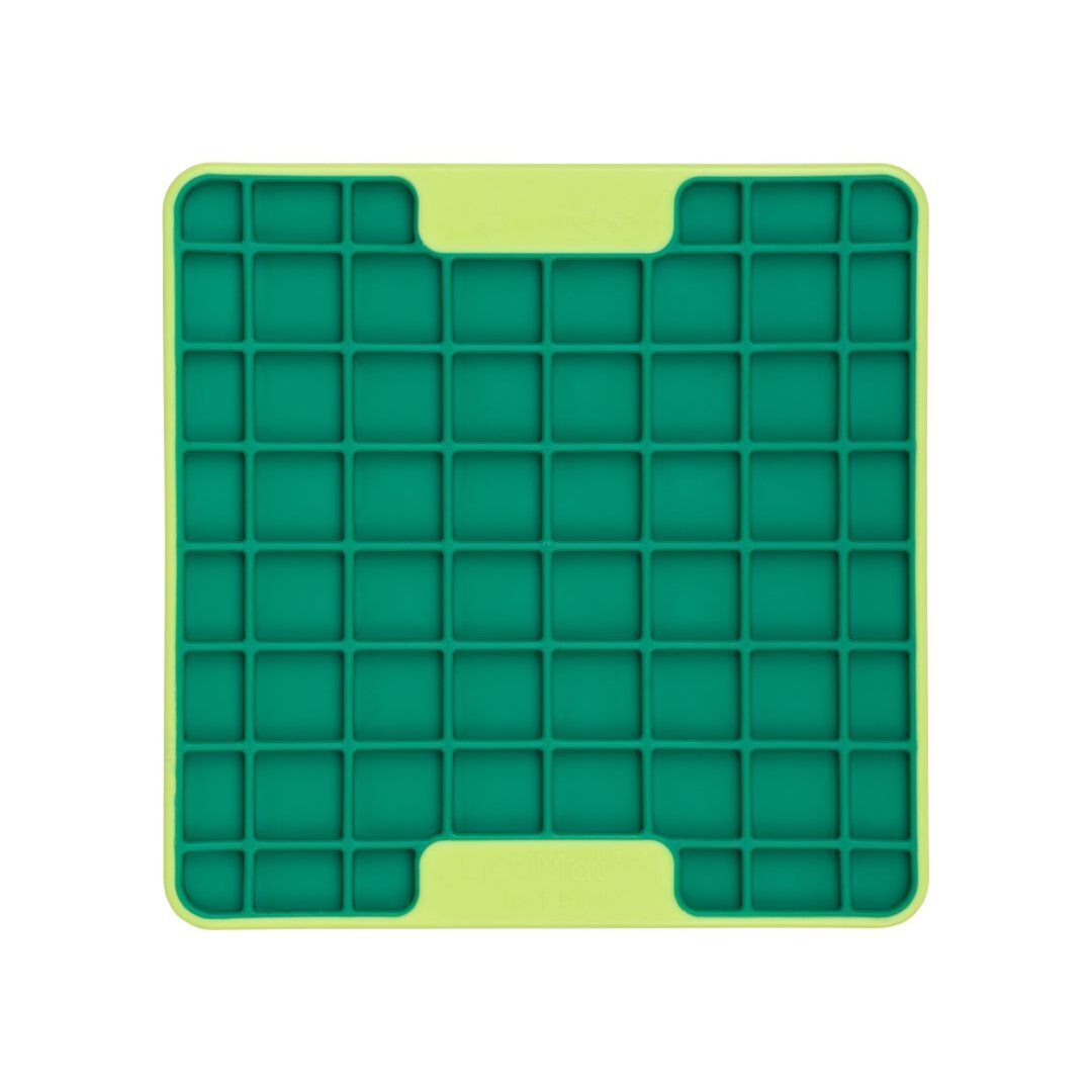 Lickimat Mini Tuff Playdate Slow Food Bowl Anti-Anxiety Mat for Dogs -  Green