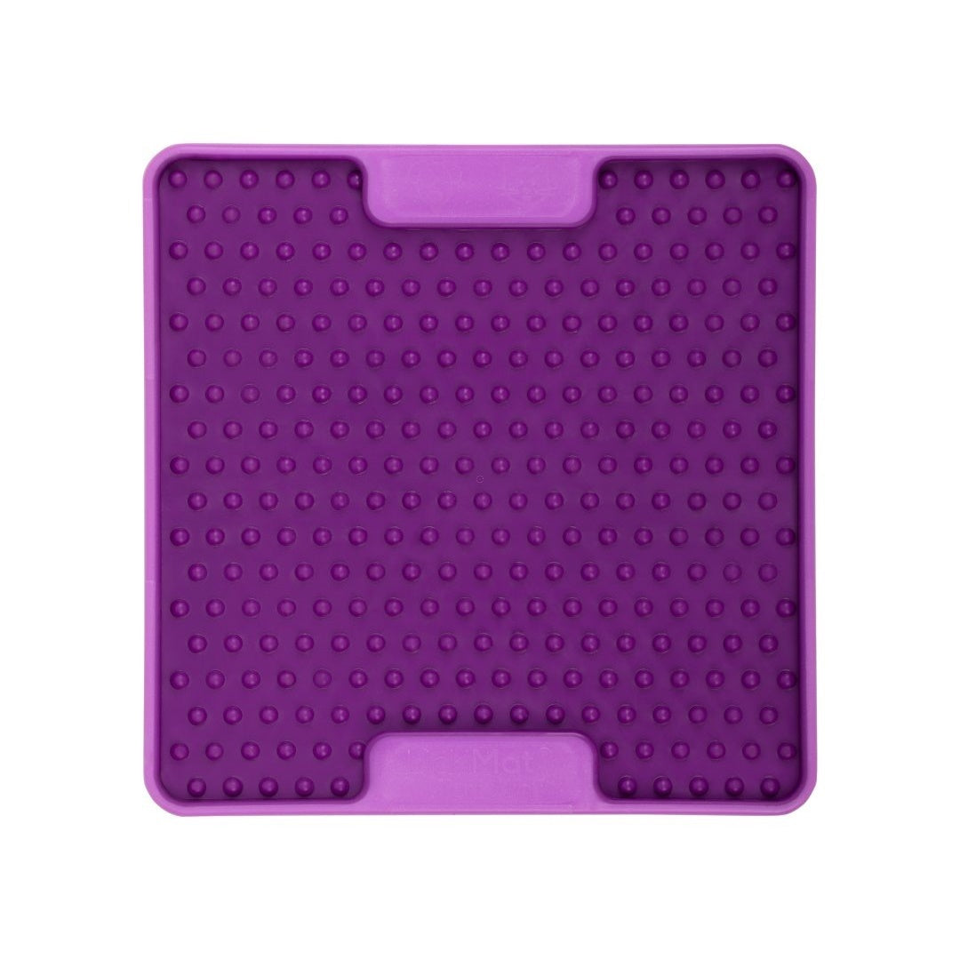 Lickimat Mini Tuff Soother Slow Food Bowl Anti-Anxiety Mat for Dogs - Purple