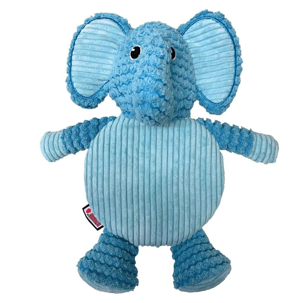 KONG Low Stuff Crackle Tummiez Plush Textured  Squeaker Dog Toy - Elephant