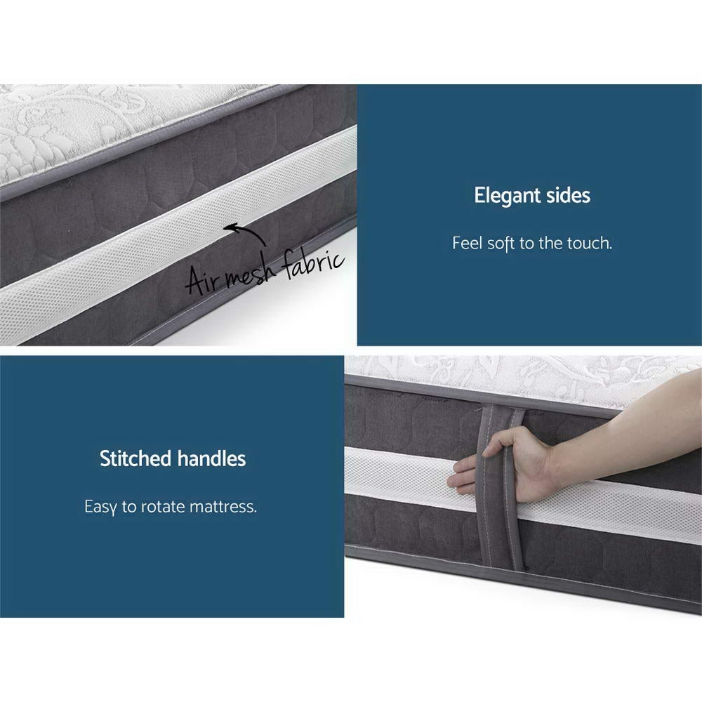 Giselle Bedding 30cm Mattress Pocket Spring King Single