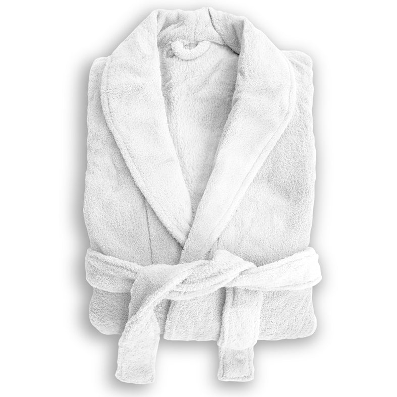 L/XL Microplush Robe White