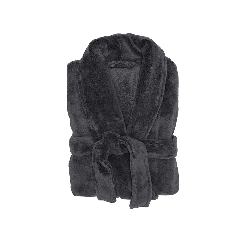 M/L Microplush Robe Charcoal