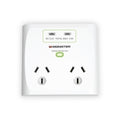 Monster 2-Port+USB Surge White