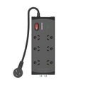 Monster 6-Port Surge+RF Black