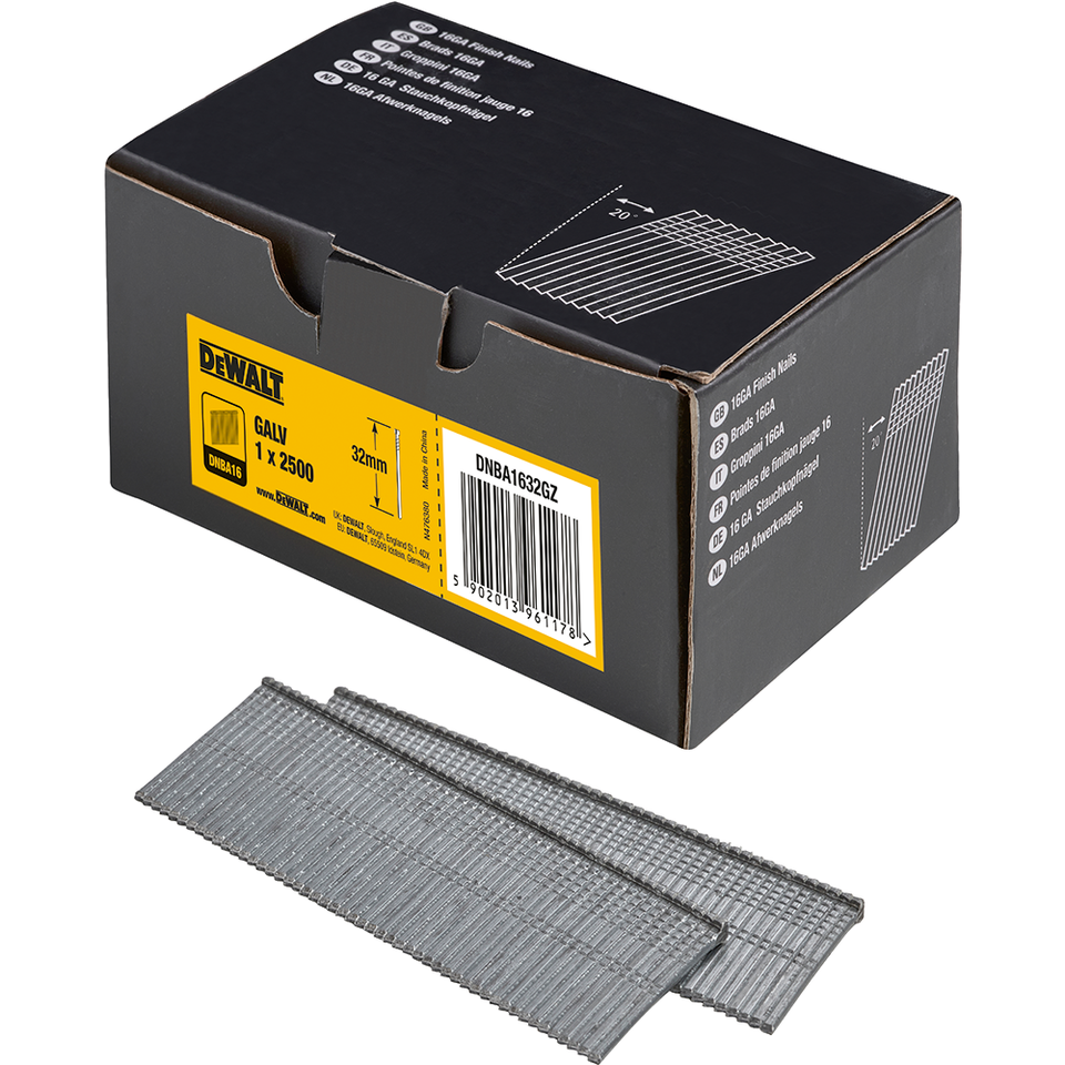 Dewalt Finish Nails Angled 16G 32x1.6mm 2500 Pack