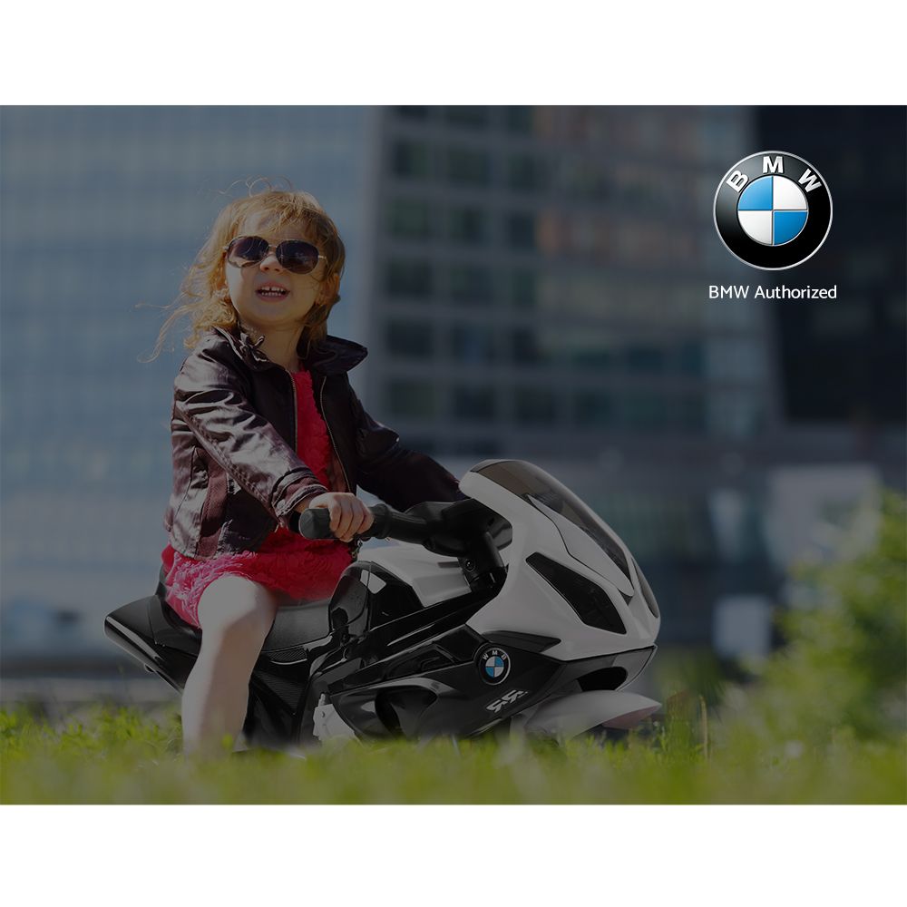 Kids Ride On Car Electric Ride On Cars Motorcycle Motorbike BMW Licensed S1000RR Black