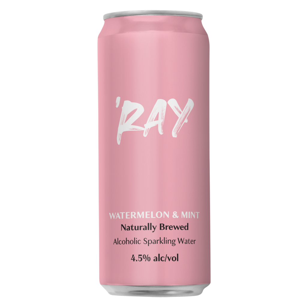 Ray Watermelon & Mint Hard Seltzer Can 330 ml (Pack of 16)