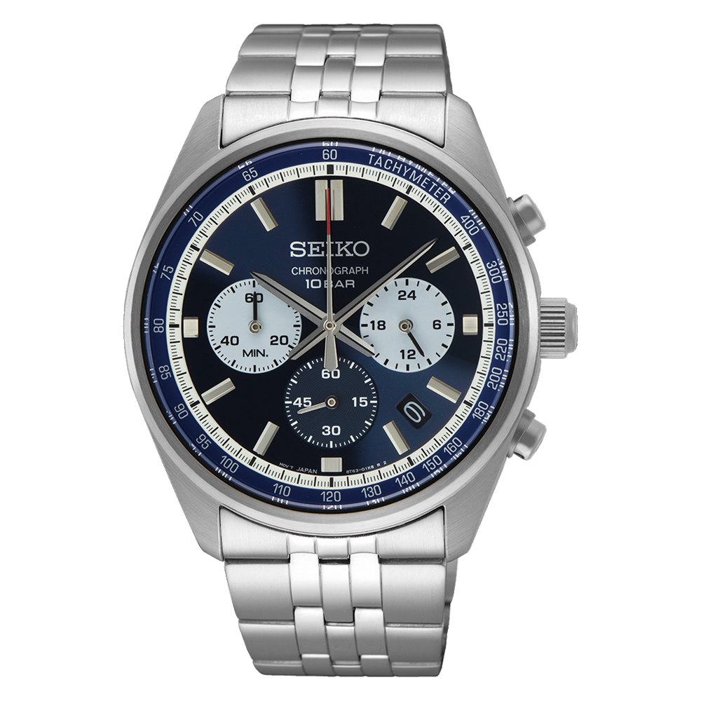 Seiko Racing Sports Men's Chronograph Blue Watch